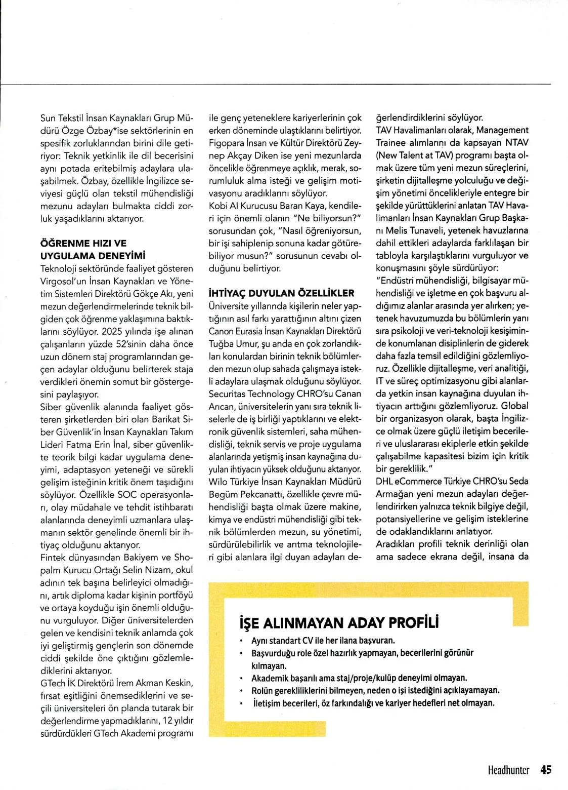 Diploma Değil Dönüşüm Kapasitesi Öne Çıkıyor (Headhunter Dergisi Temmuz 2026)