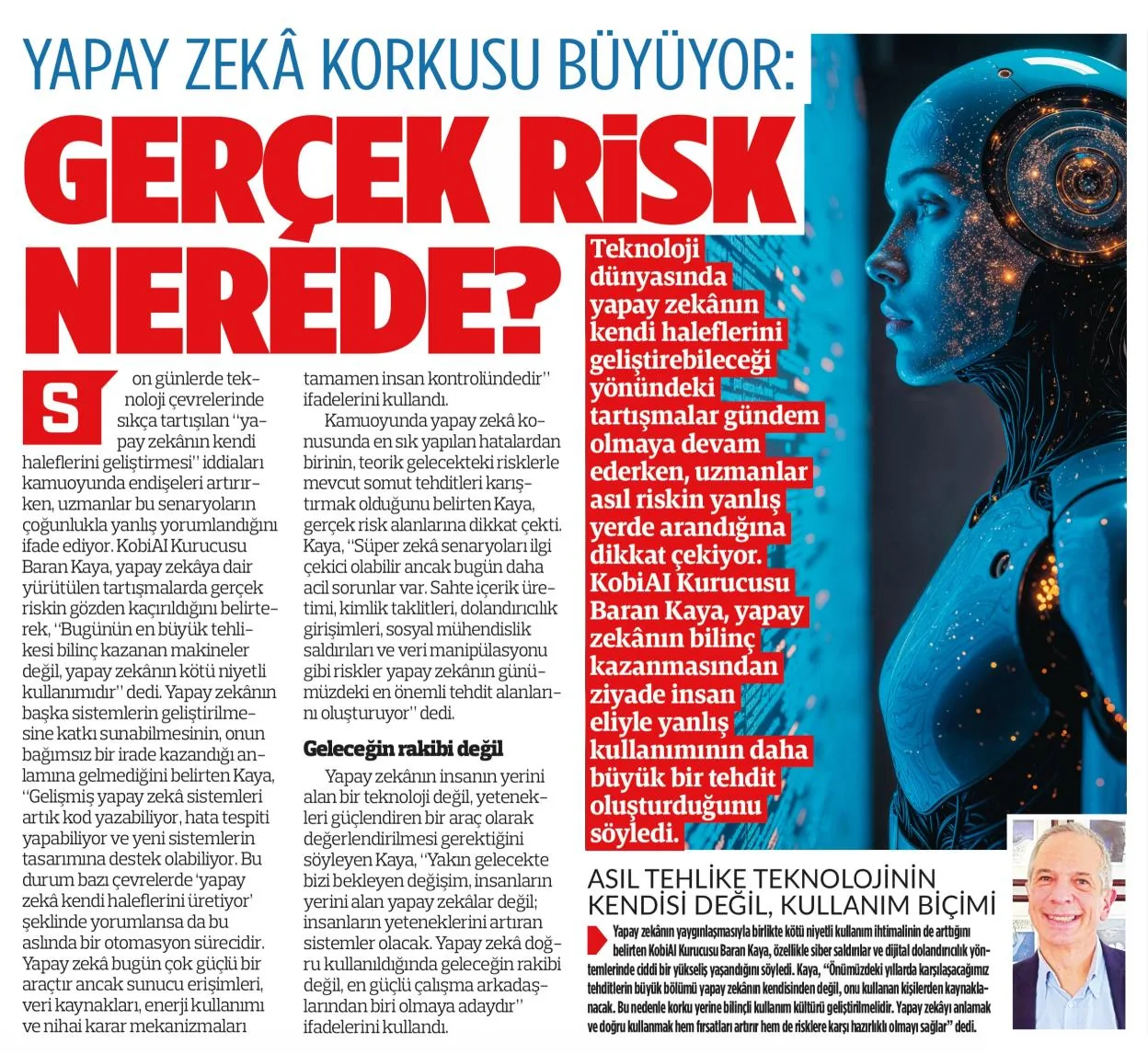 Yapay Zeka Korkusu Büyüyor: Gerçek Risk Nerede? (Türkgün Gazetesi 08.07.2026)