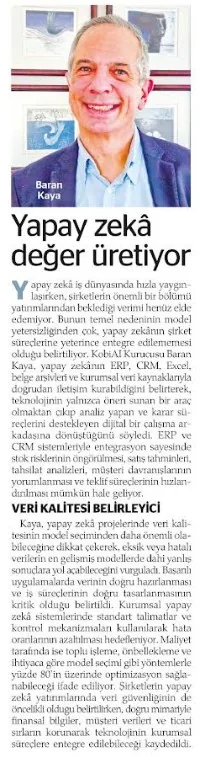 Yapay Zeka Değer Üretiyor (Analiz Gazetesi 11.08.2026)